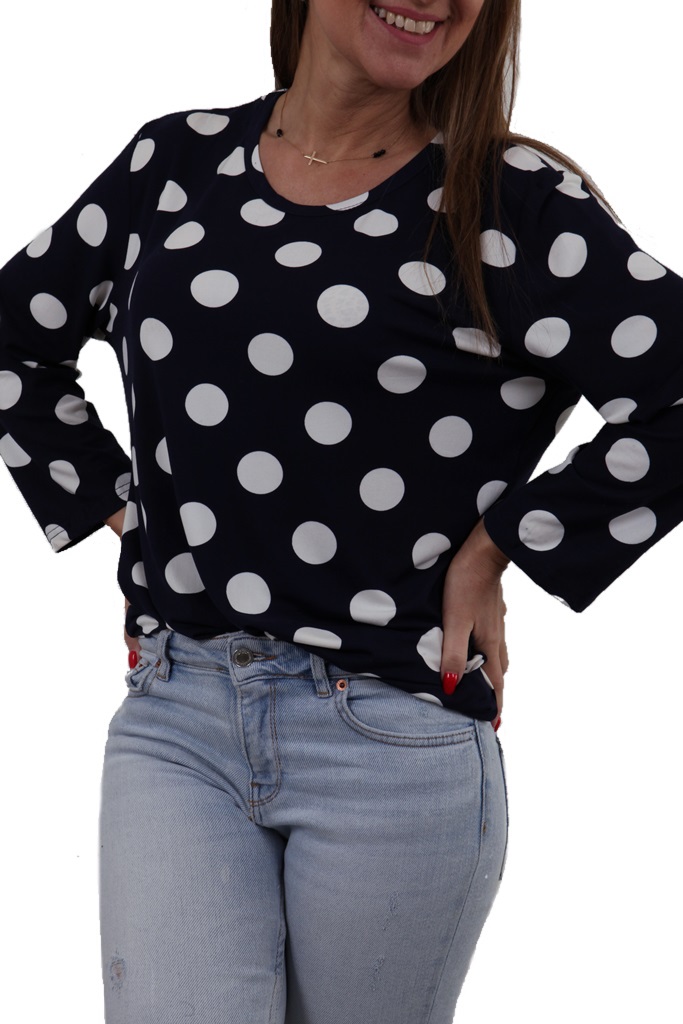 

Lekka Delikatna Bluzka Grochy Kropki *2XL