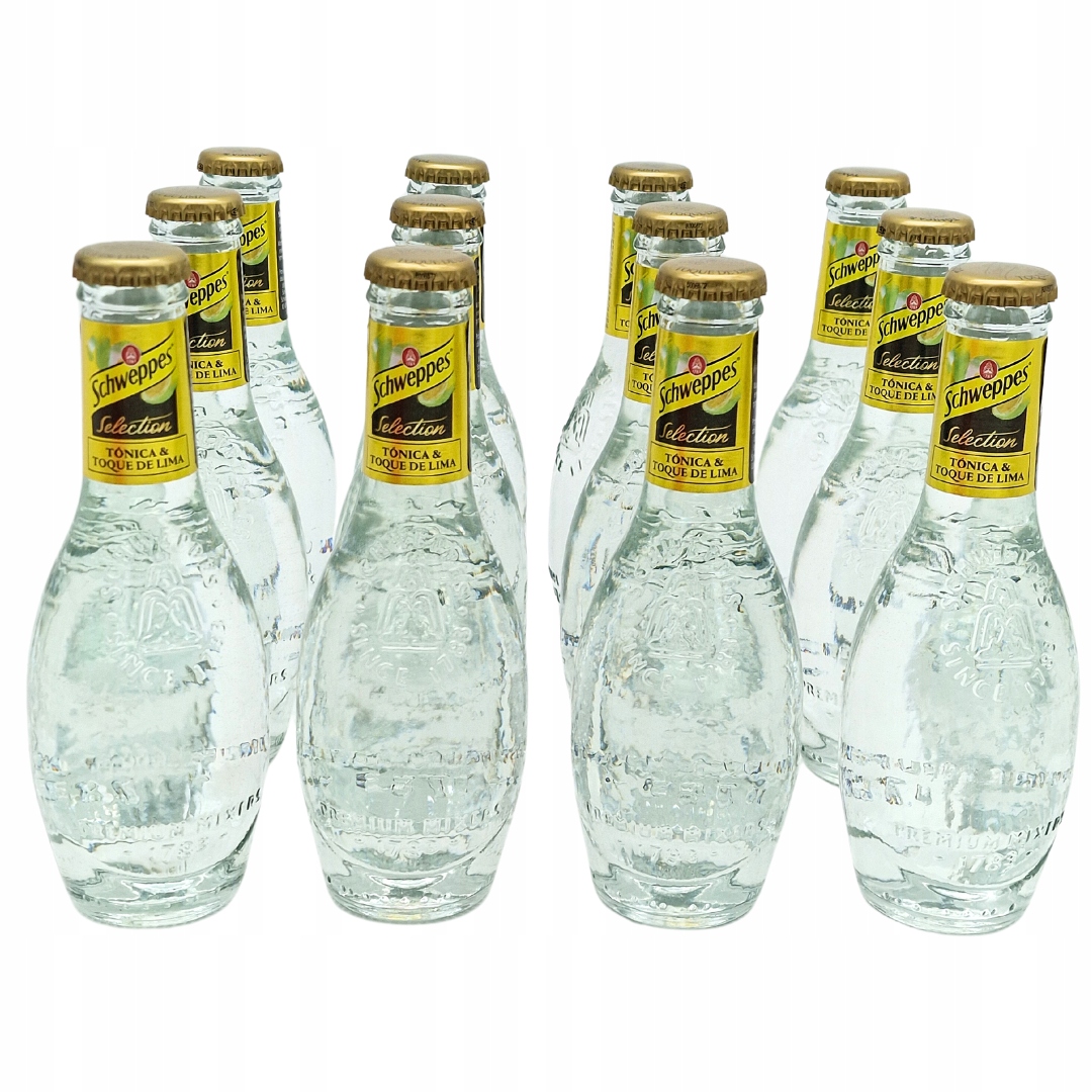 Schweppes Tonik Premium Lime Limonka Orzeźwiający Zestaw 12 sztuk 200ml
