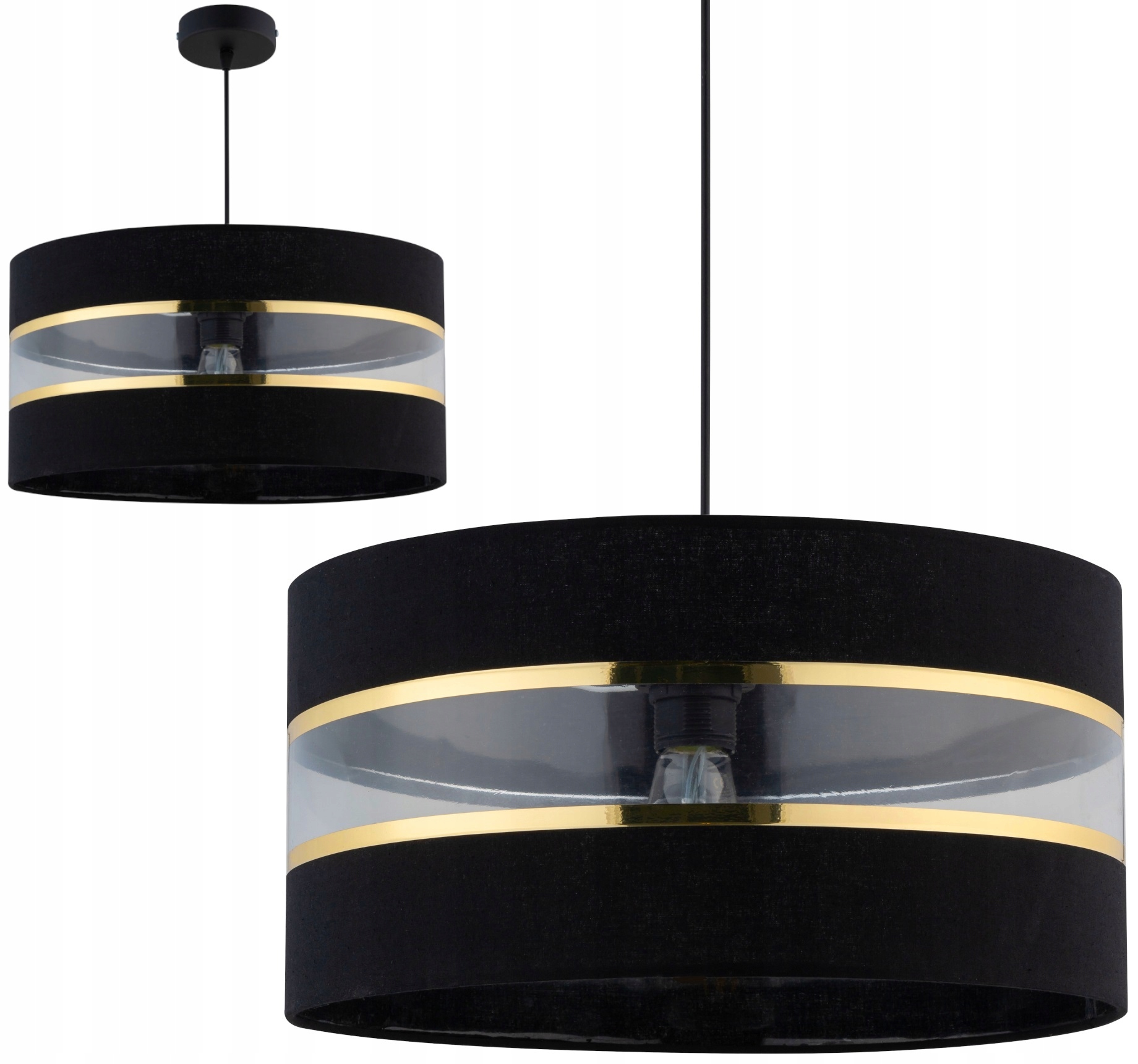 

Lampa Wisząca Sufitowa Abażur Led 40 cm Czarny