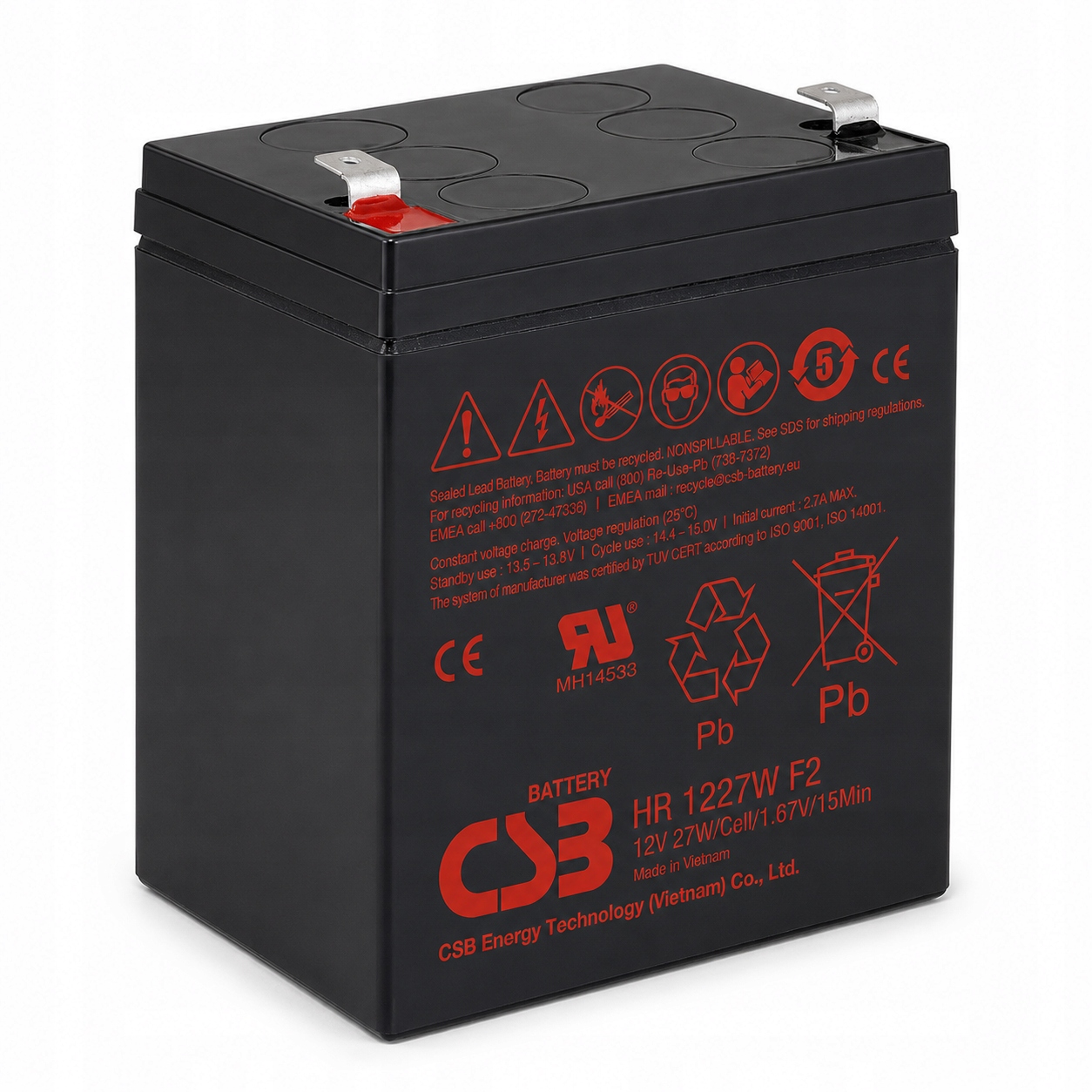 Akumulator 12V 6,5Ah HR1227W F2 do zasilacza buforowego Ups Gabaryt- 5AH
