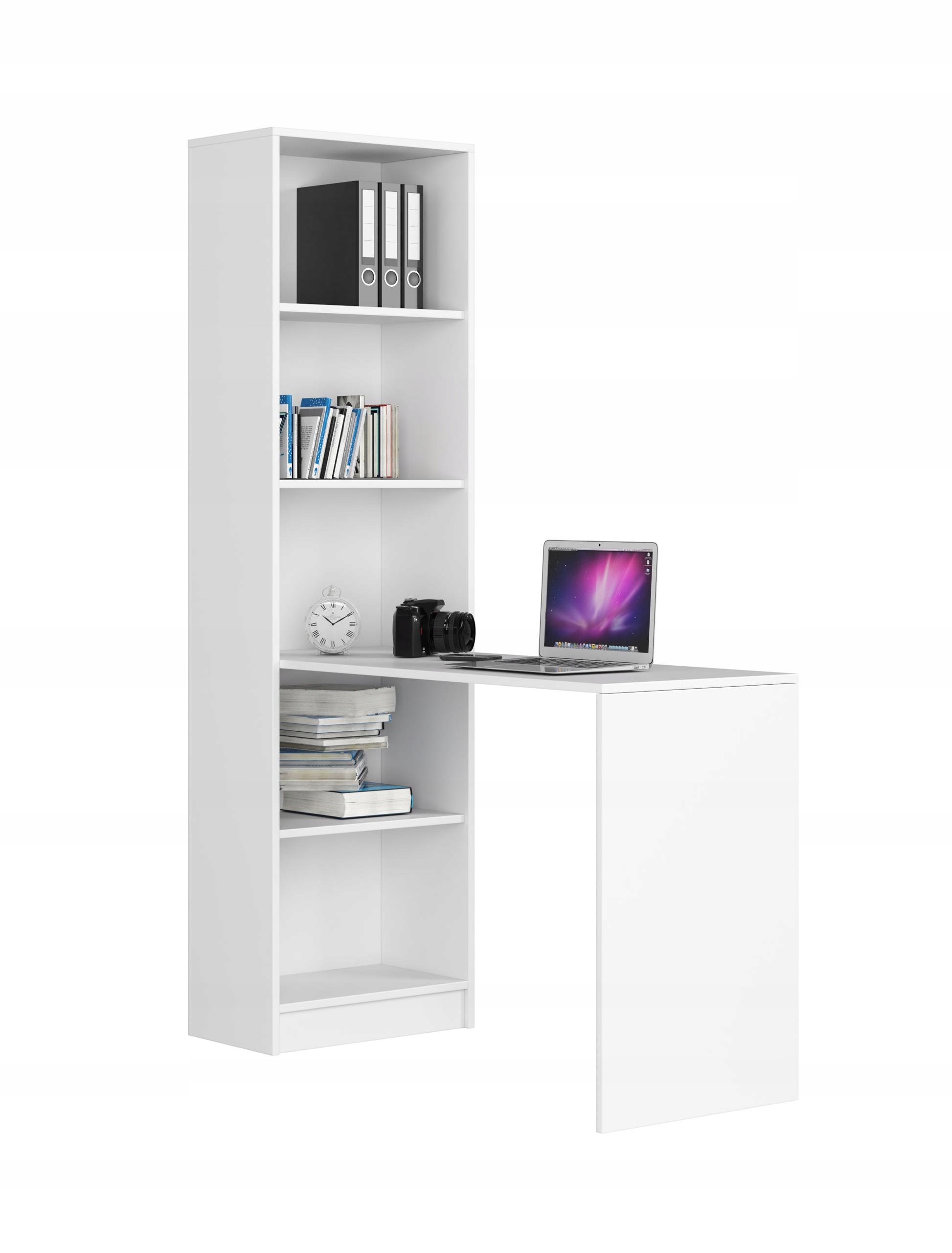Kancelářský regál s psacím stolem Smart bílý Akd