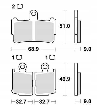 KLOCKI PRZÓD TRW HONDA VFR1200 FD ABS DCT 12-16 Producent TRW