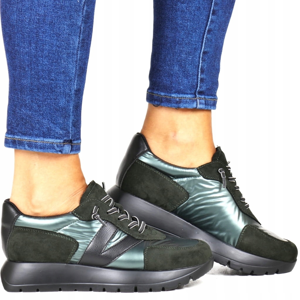 Dámské Sportovní Polobotky, Pohodlné Tenisky Pro Každodenní Nošení, Zelená Platforma