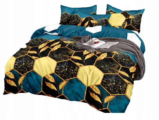 

Pościel 160x200 +2xPOSZEWKA Hexagon Plastry Miodu