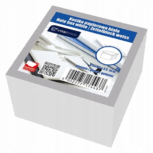 

Kostka papierowa bloczek 85x85x35 mm Interdruk Kos
