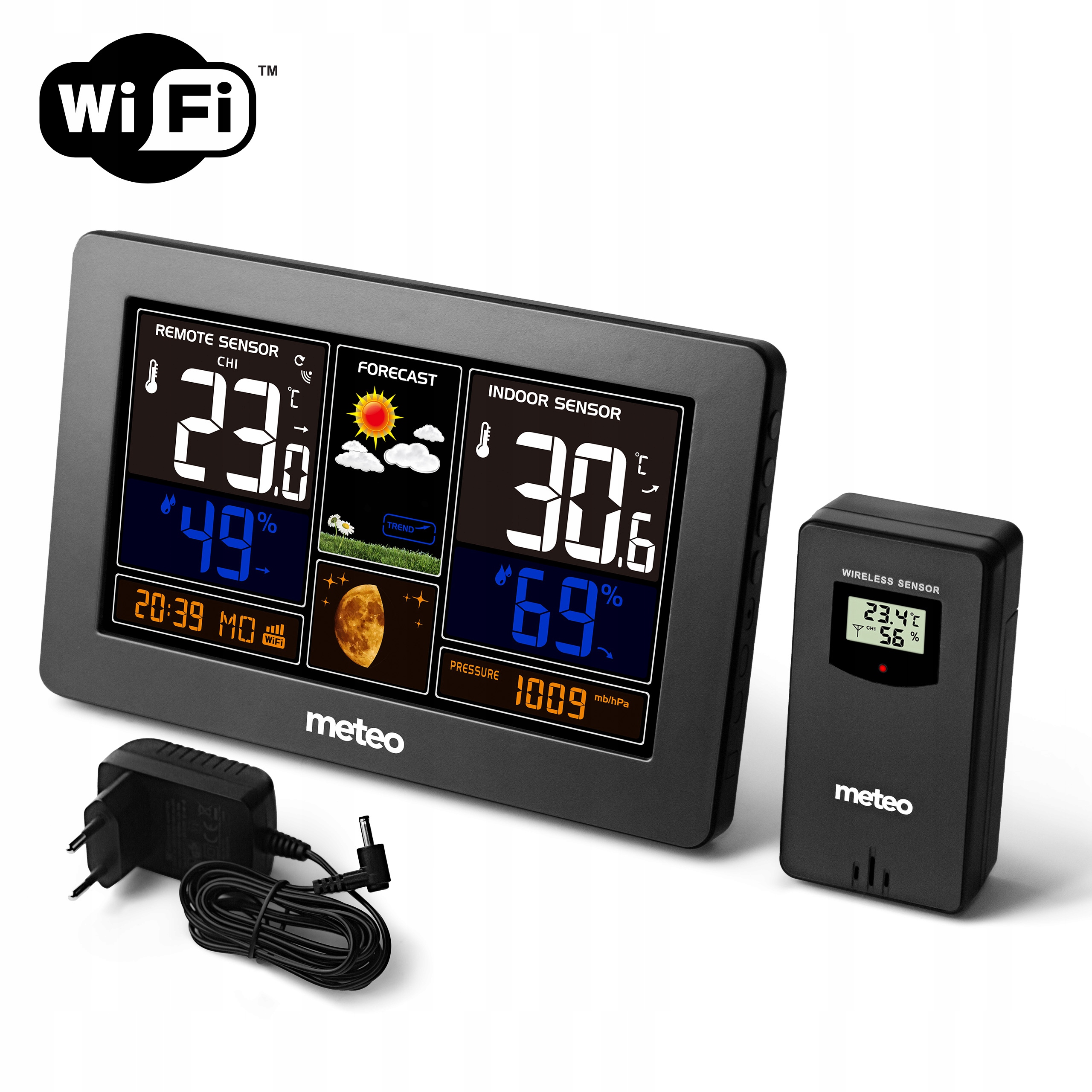 

Stacja Pogody z Dcf Meteo SP95 Wi-Fi z pogodynką
