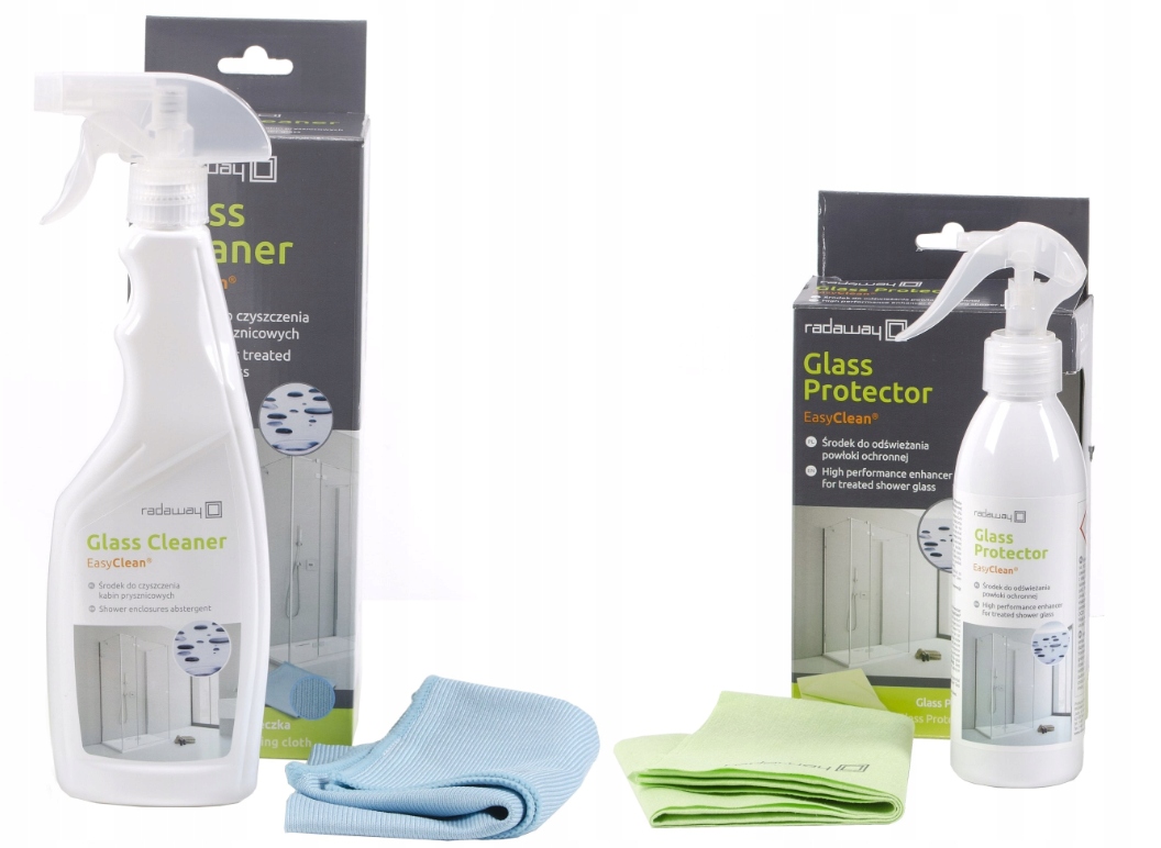 Levně Set Prostředek na čištění kabin Glass Cleaner +Glass Protector +2 utěrky