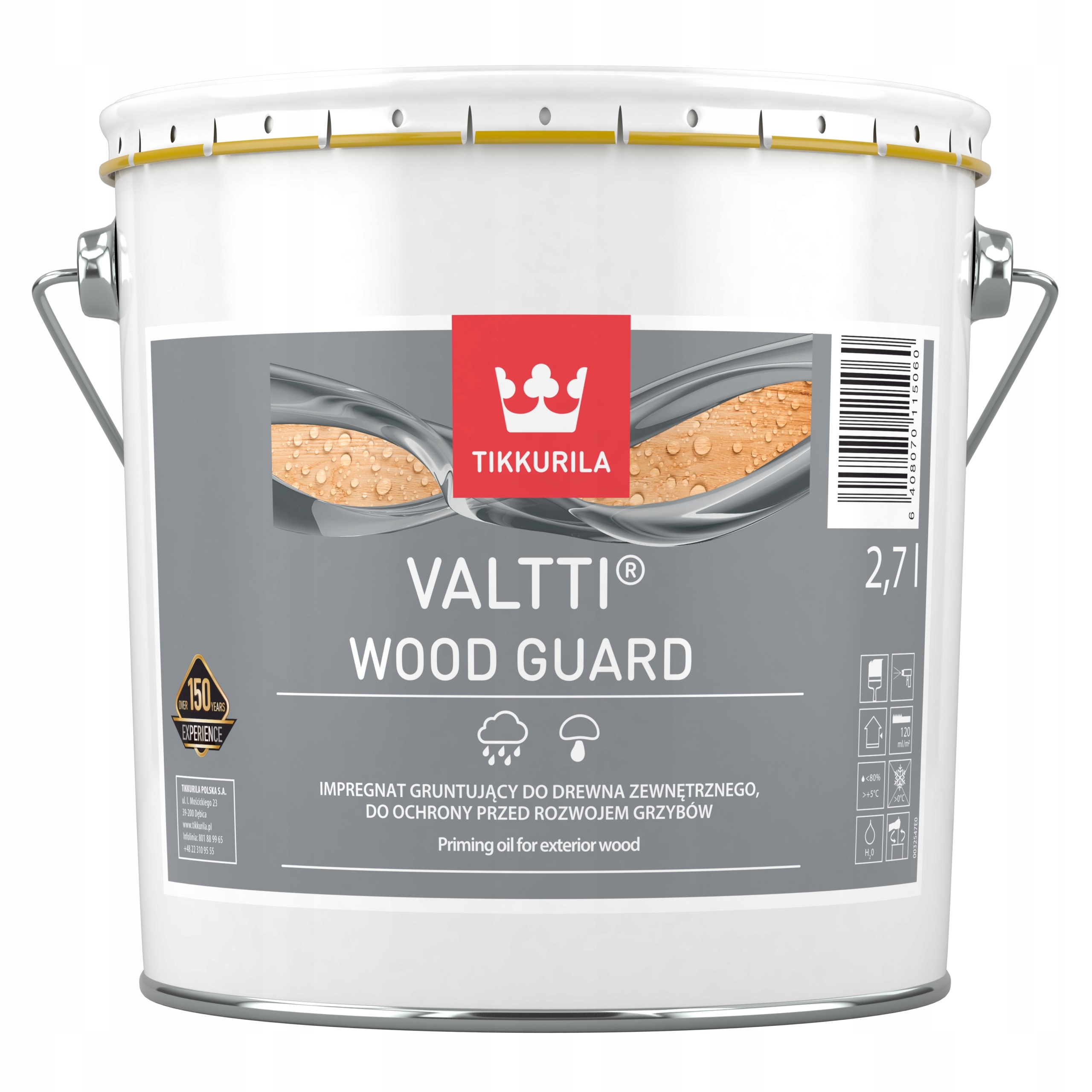 Tikkurila Valtti Wood Guard 2,7L Wodny Impregnat Gruntujący Szybkoschnący
