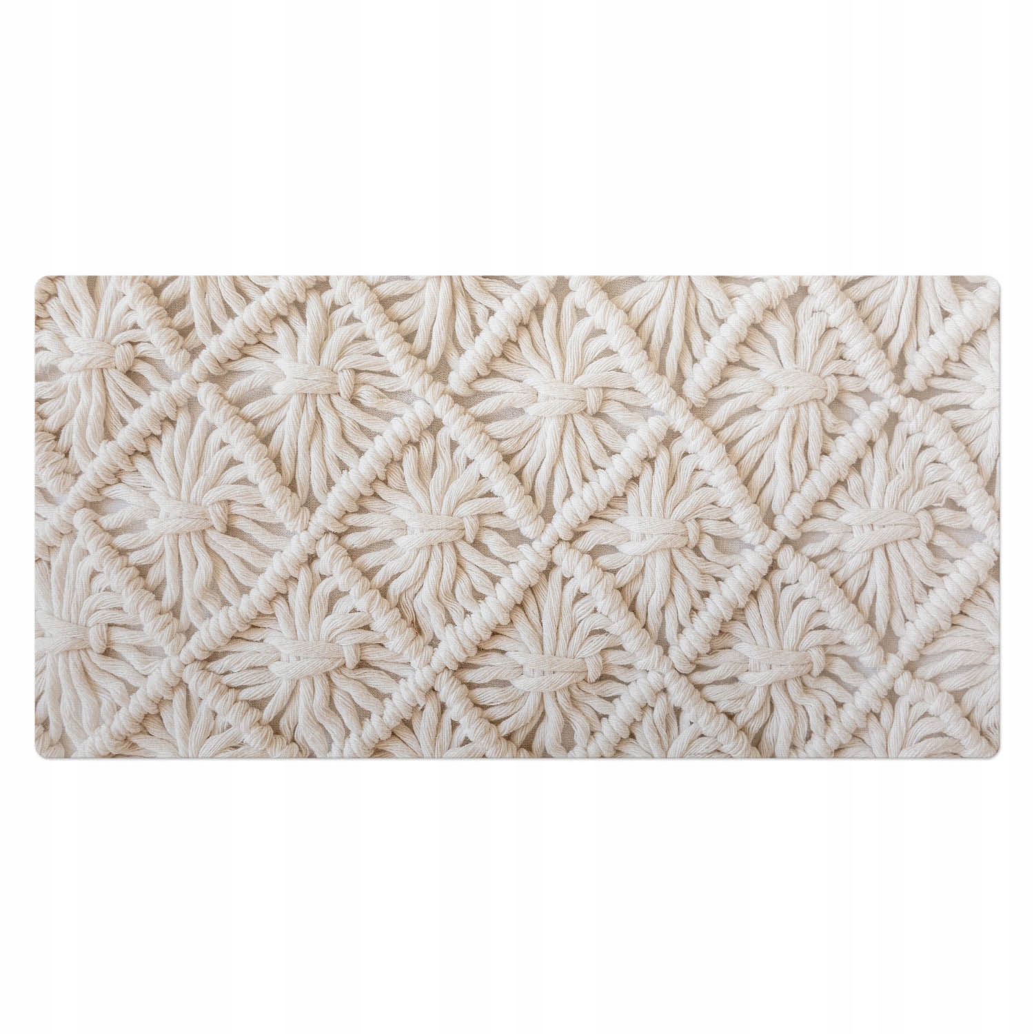 Podložka na psací stůl se vzorem Struktura květin ve stylu makramé 100 x 50 cm