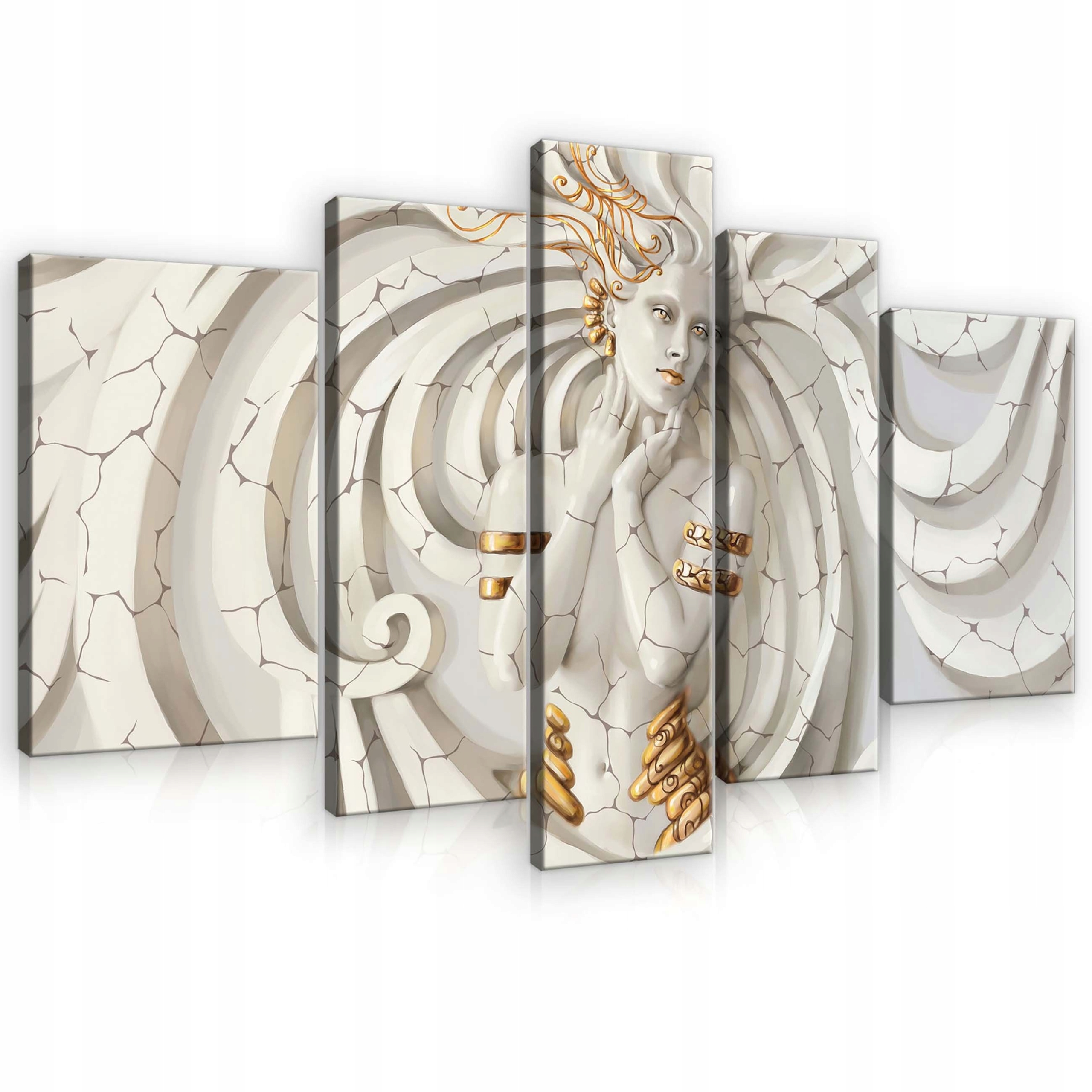 Obraz 170x100 modulárna abstrakcia surrealizmus zlato textúra dynamika umenie