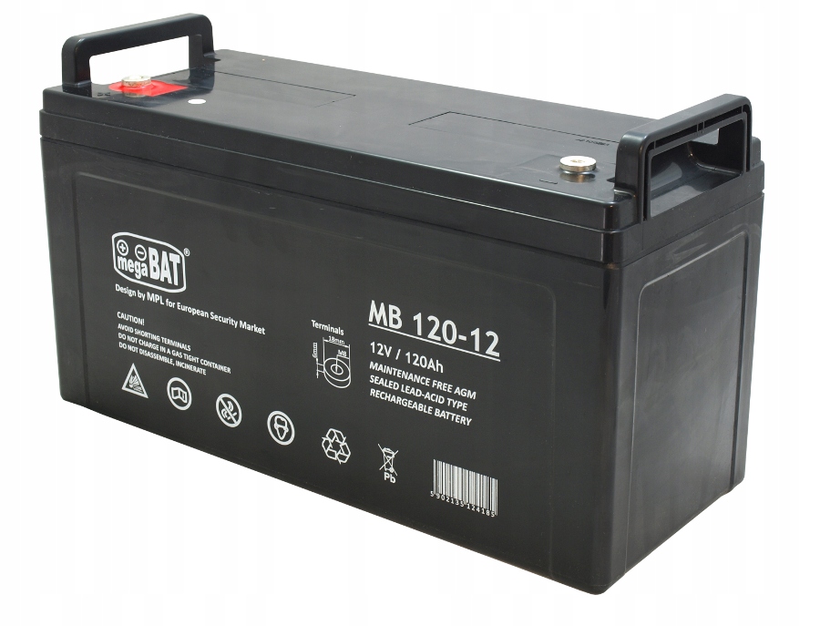 Mb 120-12: Akumulátor Vrla Mb 120-12 (407/174/209 mm)