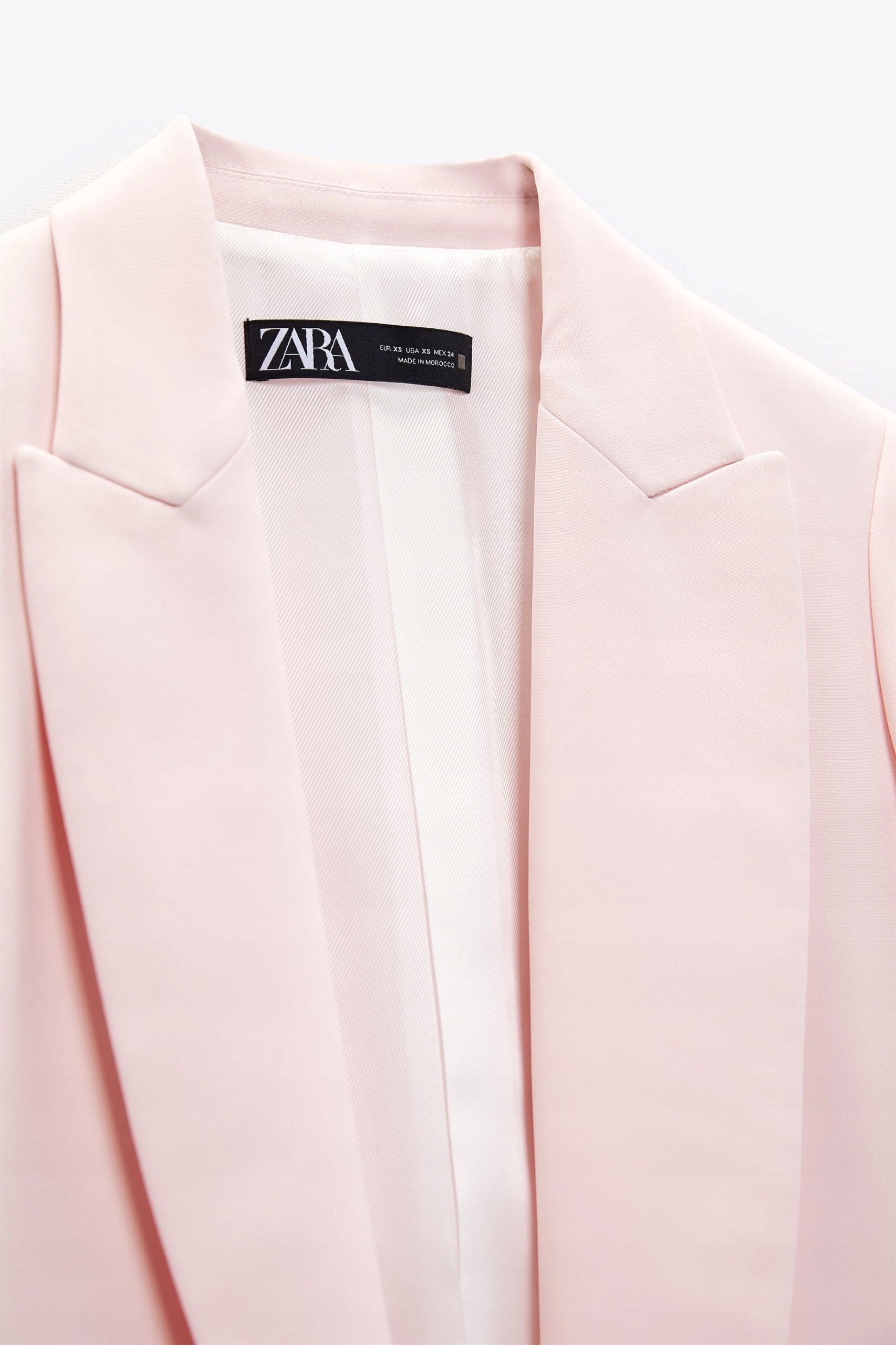 Długa Marynarka z Podwijanym Rękawem ZARA L Płeć kobieta