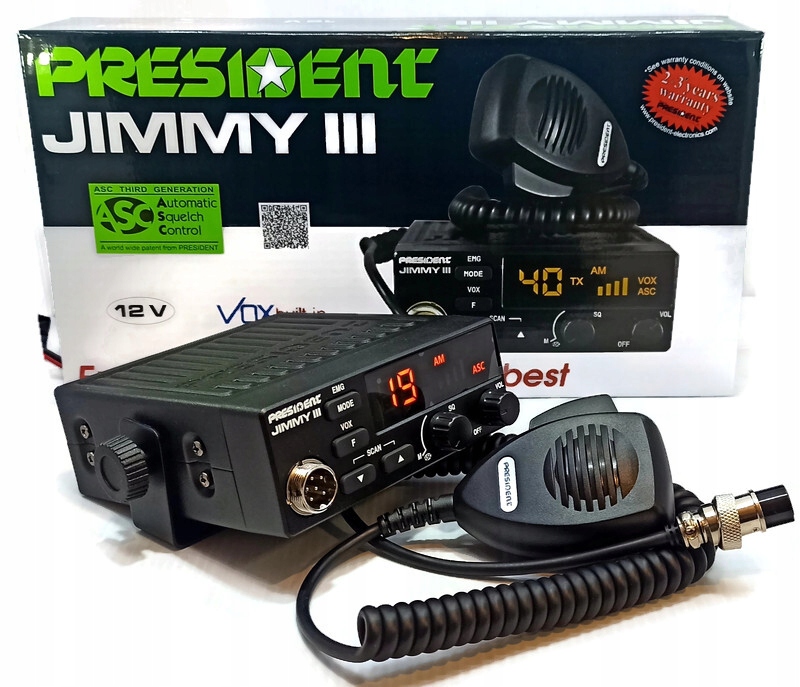 Cb Radio President Jimmy 3 III 12V Asc