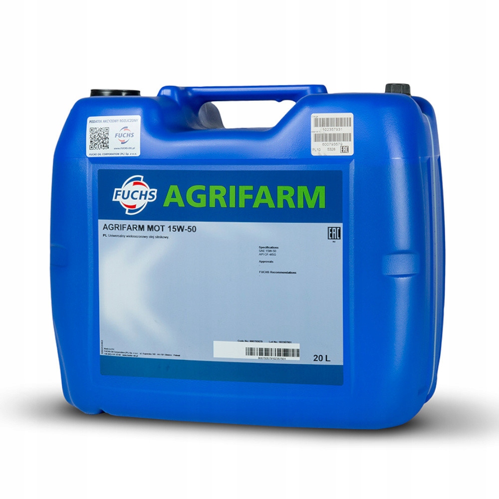 Olej Silnikowy Mineralny Fuchs Agrifarm Mot 15W-50 CF-4 Sg 20L