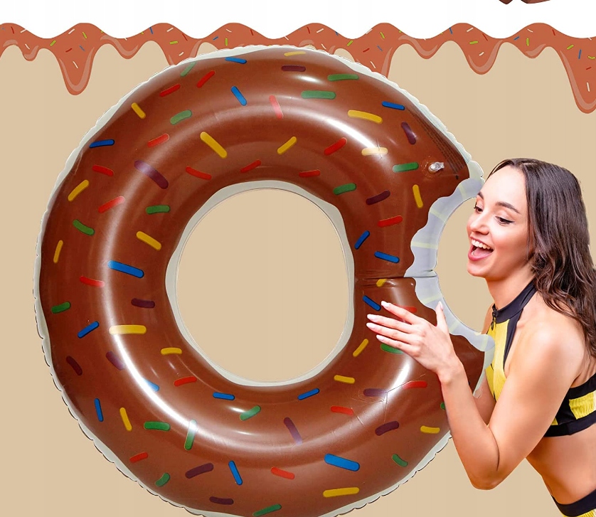 KOŁO DMUCHANE DONUT DO PŁYWANIA MATERAC PĄCZEK XL Model Donut