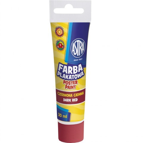 

Farba plakatowa Astra w tubie 30ml czerwona ciemna
