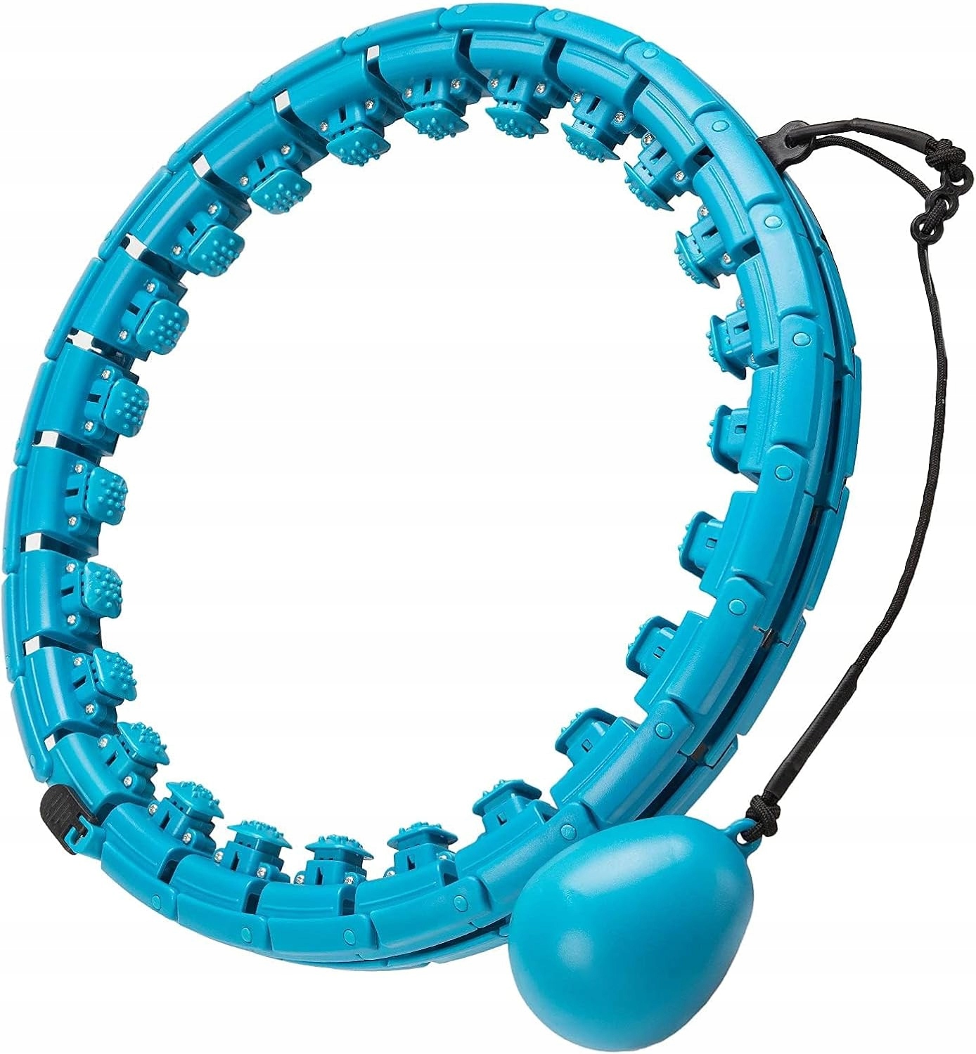 Hula Hoop Fitness Adult XXL s závažím, 24 sekcí, mořská barva