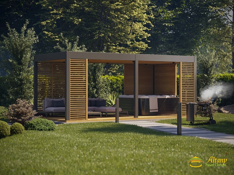 ALTANA 31 NOWOCZESNA Z OŚWIETLENIEM OGRODOWA ALTANY PRODUCENT - OBNIŻKA 16%