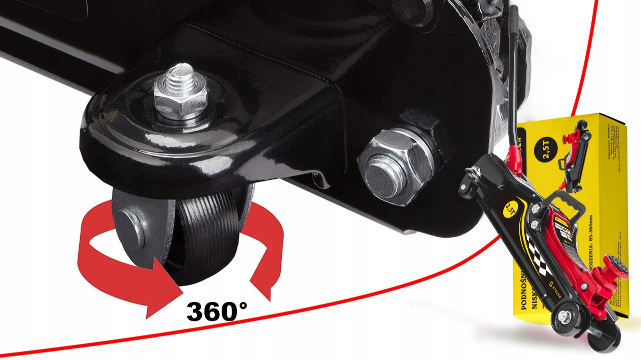 PODNOŚNIK SAMOCHODOWY ŻABA LEWAREK NISKOPROFILOWY HYDRAULICZNY 2,5T 2500 Minimalna wysokość podnoszenia 85 mm