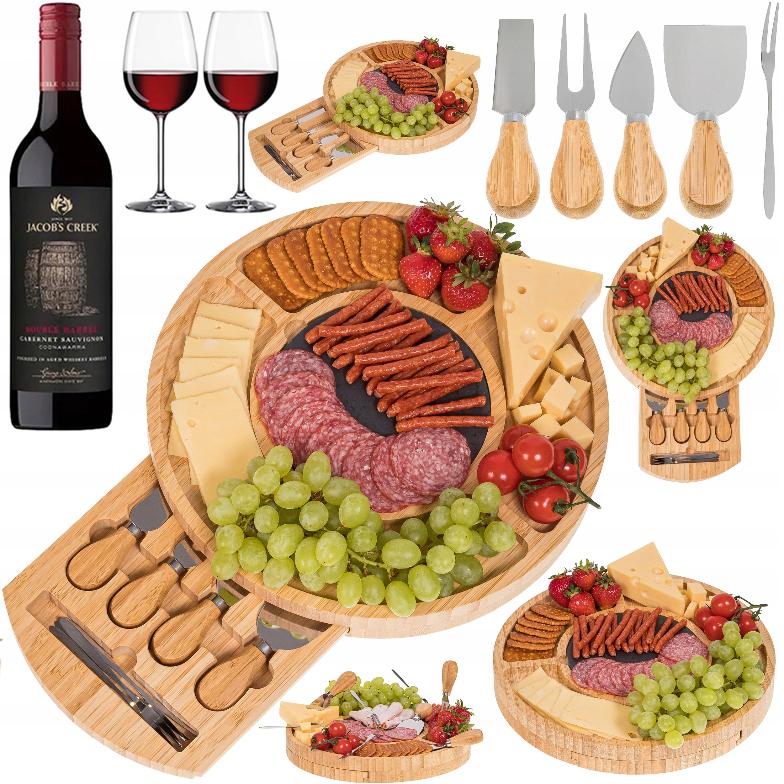 Patera Na Syry S zásuvkou okrúhla doska darčeková sada