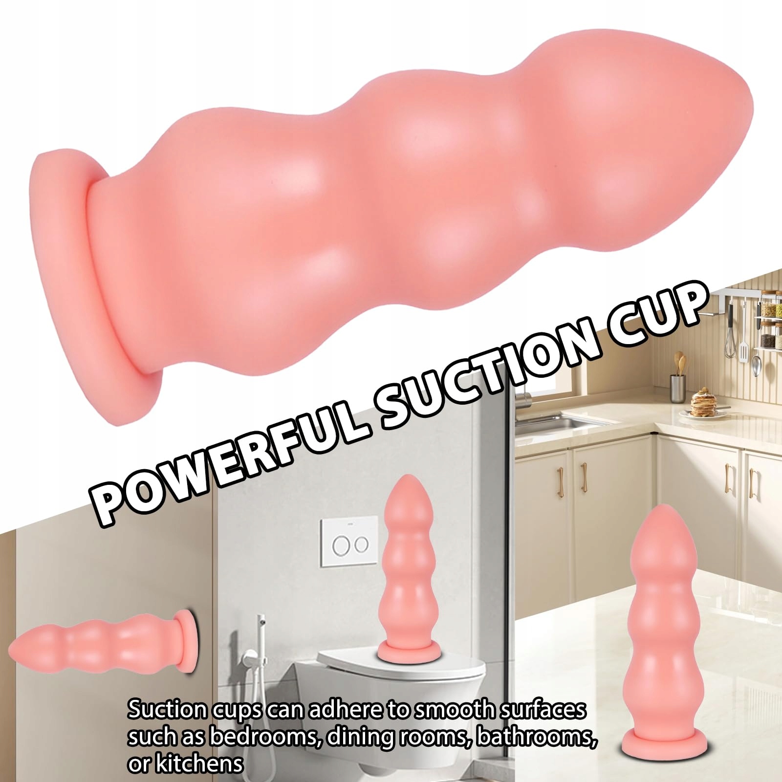 XXL RIESEN Dildo Analny 28x9.5CM Z Przyssawką Dla Kobiet i Mężczyzn — miniatura 4