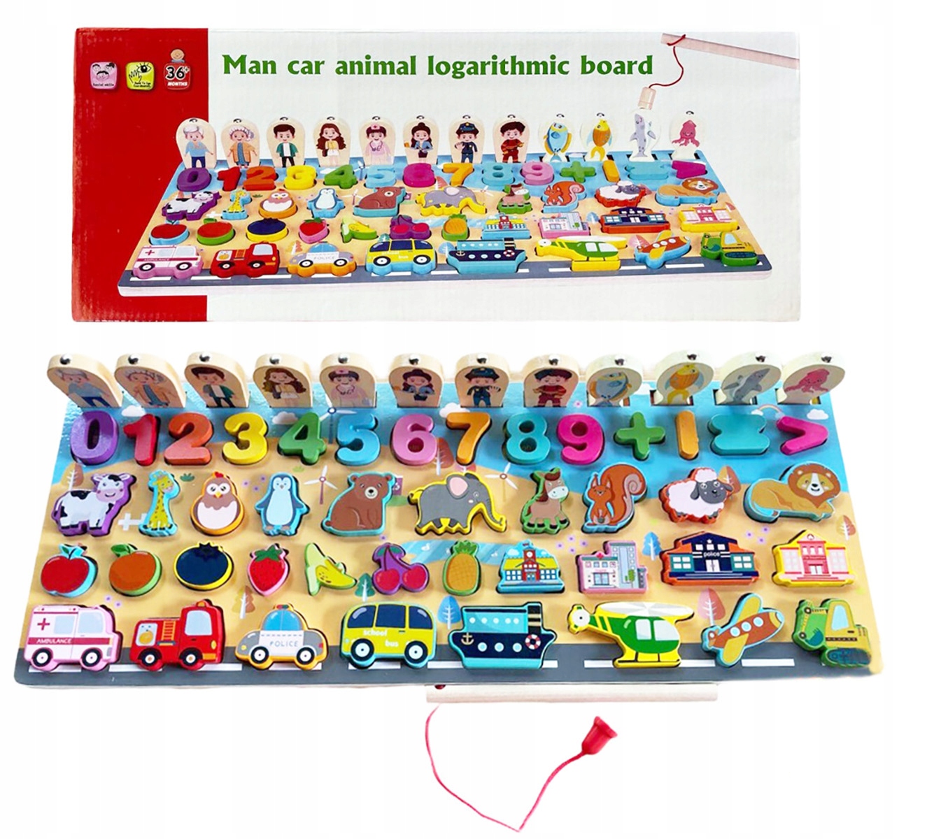 DREWNIANE LICZYDŁA RYBKI ZAWODY NAUKA MONETSSORI