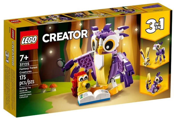 LEGO CREATOR FANTASTYCZNE LEŚNE STWORZENIA 3W1 31125 Marka LEGO