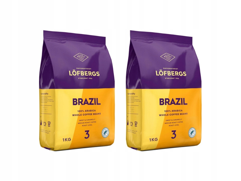 Kawa ziarnista Lofbergs Brazil 2 x 1 kg