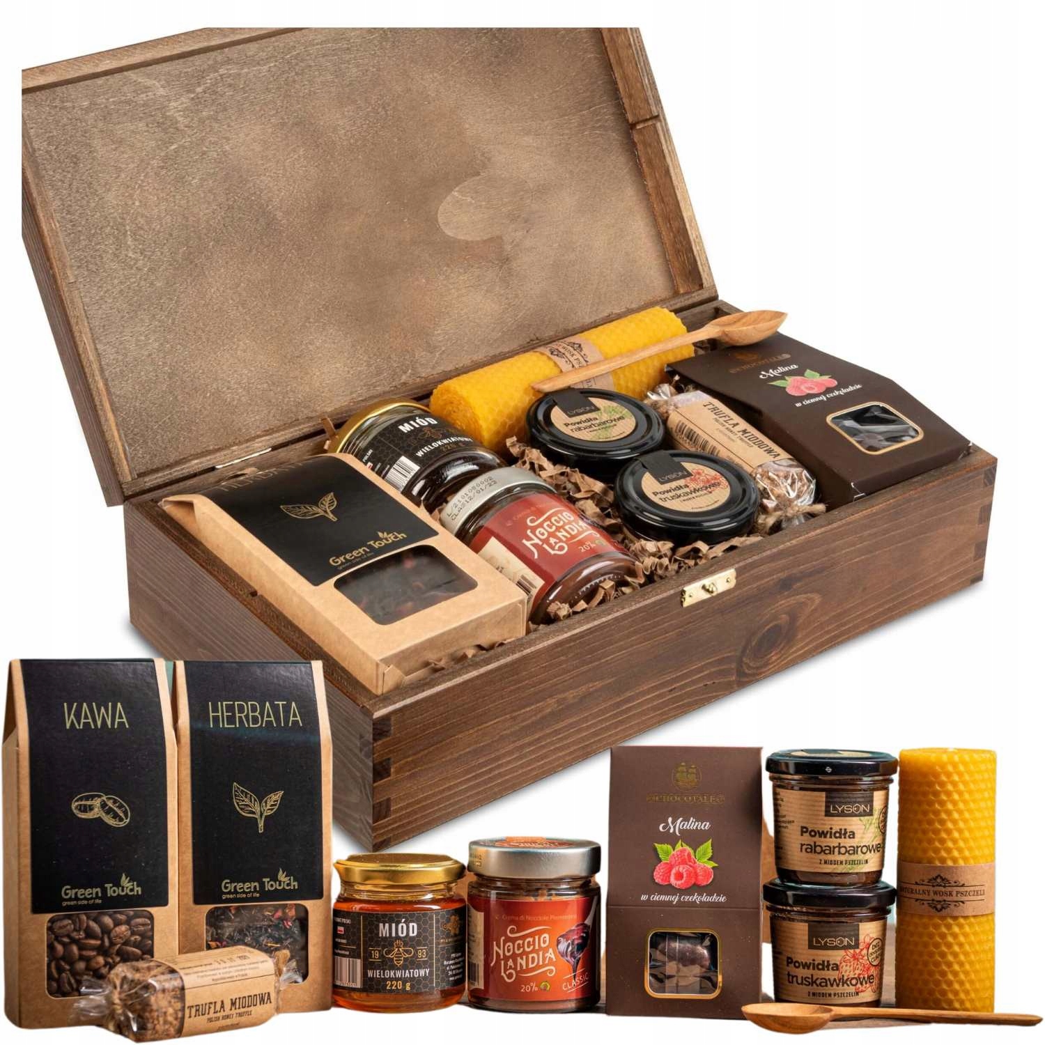 Levně Dárková Krabička Set Čaj Sladkosti Deluxe Dárek K Narozeninám Svatba