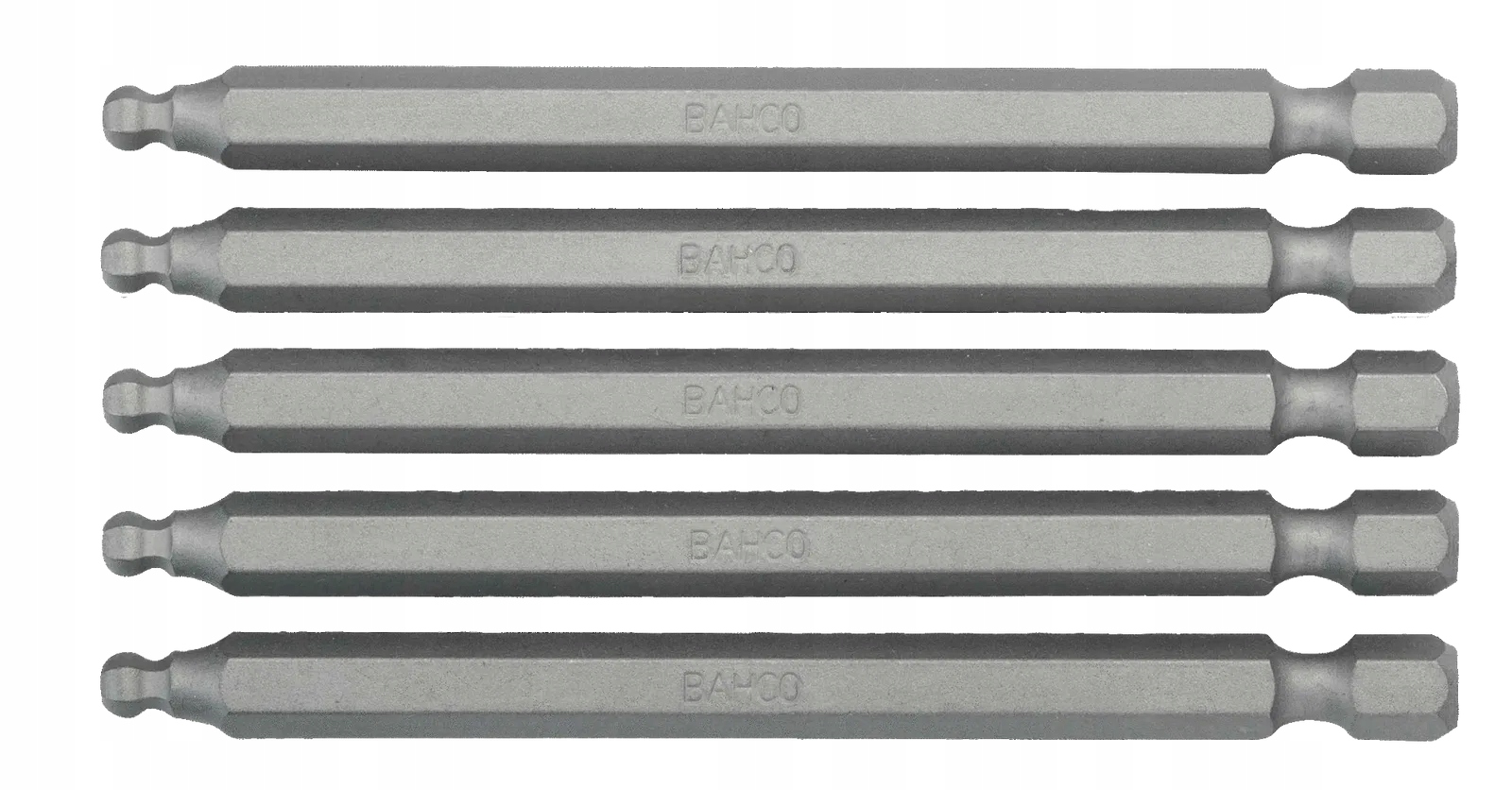 Bit 1/4" do śrub imbusowych z kulką 6x89 mm, 5 szt. BAHCO Liczba elementów pojedyncze