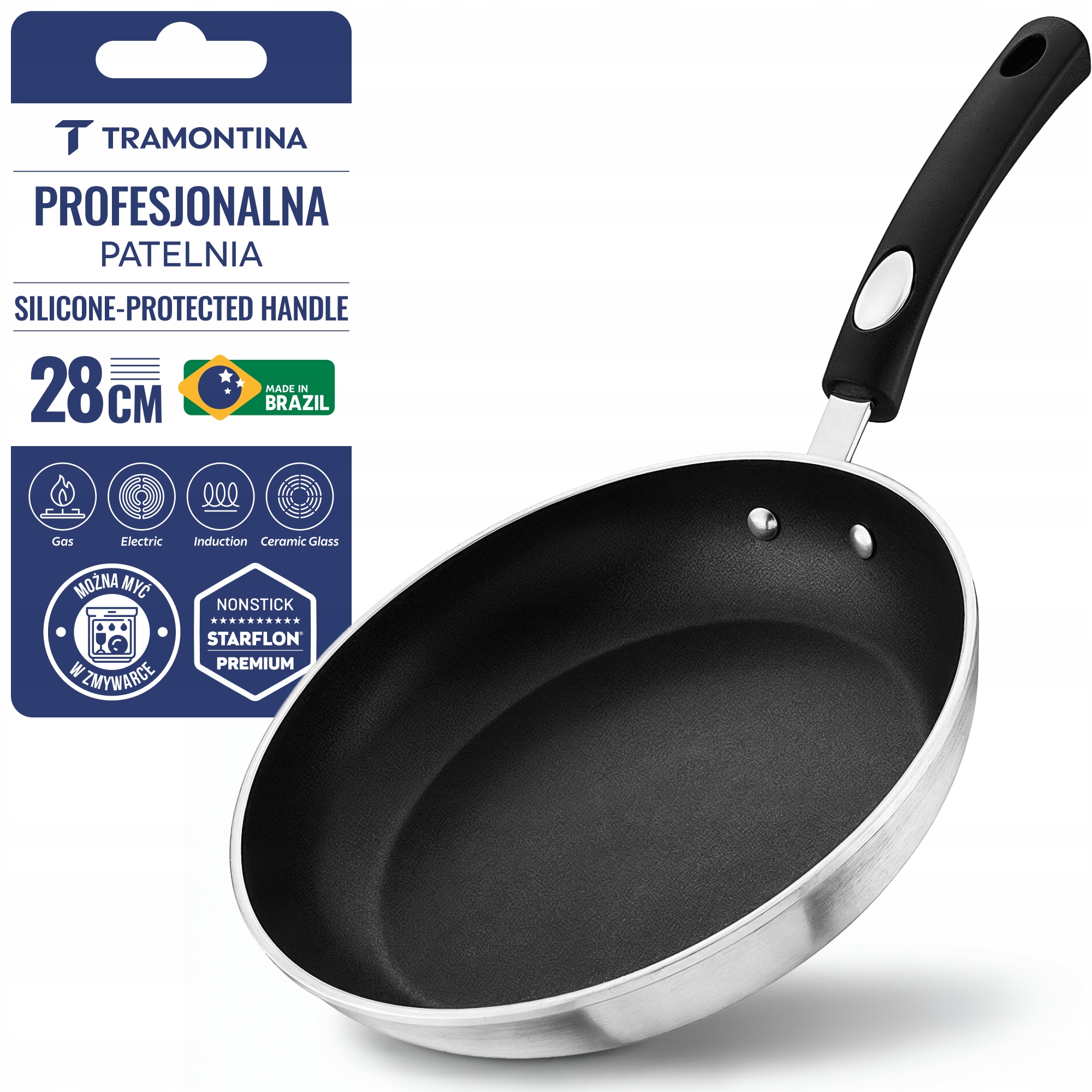Patelnia Profesjonalna non-stick 28 cm Tramontina – na wszystkie kuchenki