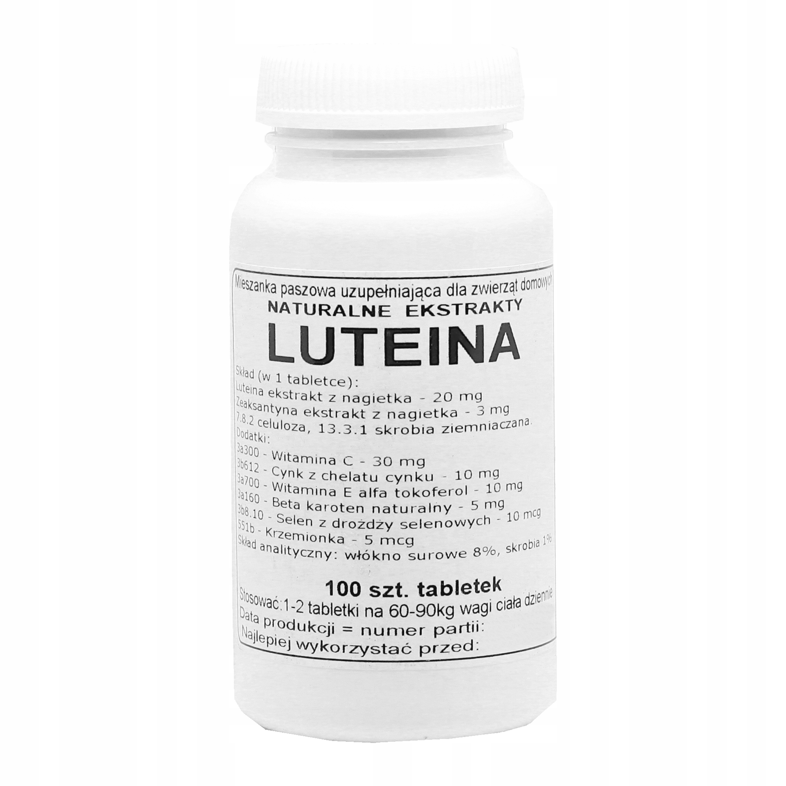 Lutein 20 mg Velká Dávka pohled na oči Podkowa