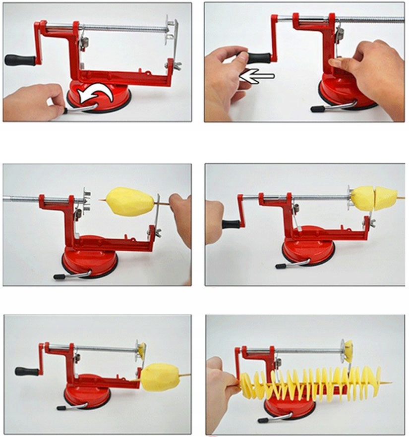 MASZYNKA DO ZIEMNIAKÓW ROBIENIA KRĘCONYCH CHIPSÓW Zakręcona Frytka Stan opakowania oryginalne