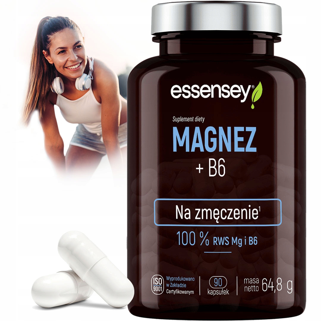 MAGNEZ 100% RWS Complex 4 FORMY + Witamina B6 Zmęczenie Nerwy Cytrynian
