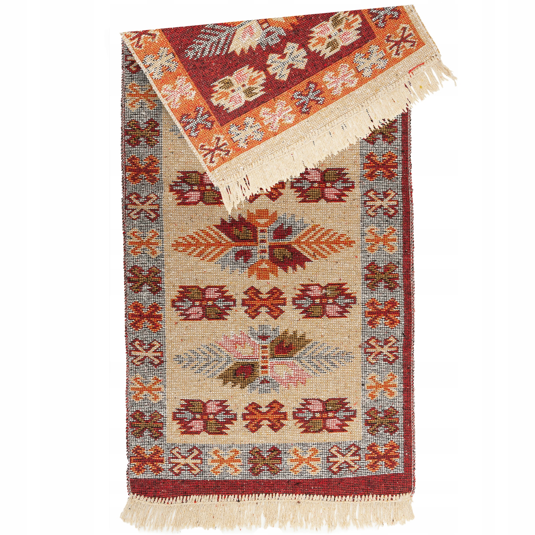 

Dywan Kilim Chodnik Dwustronny Boho 60x120cm Bordo
