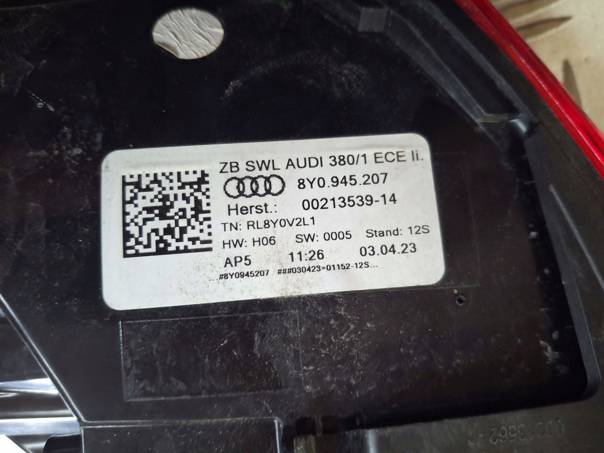 light rear NAROZNA left LED MATRIX AUDI A3 8Y0 2020R->