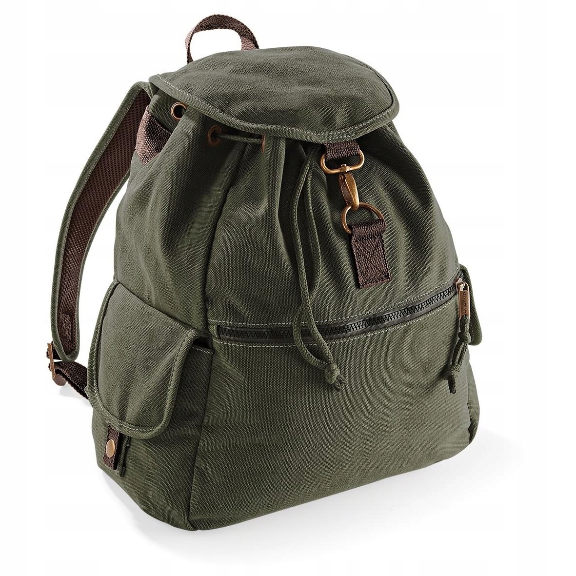 BAWEŁNIANY PŁÓCIENNY PLECAK VINTAGE CANVAS MOCNY DAMSKI MĘSKI