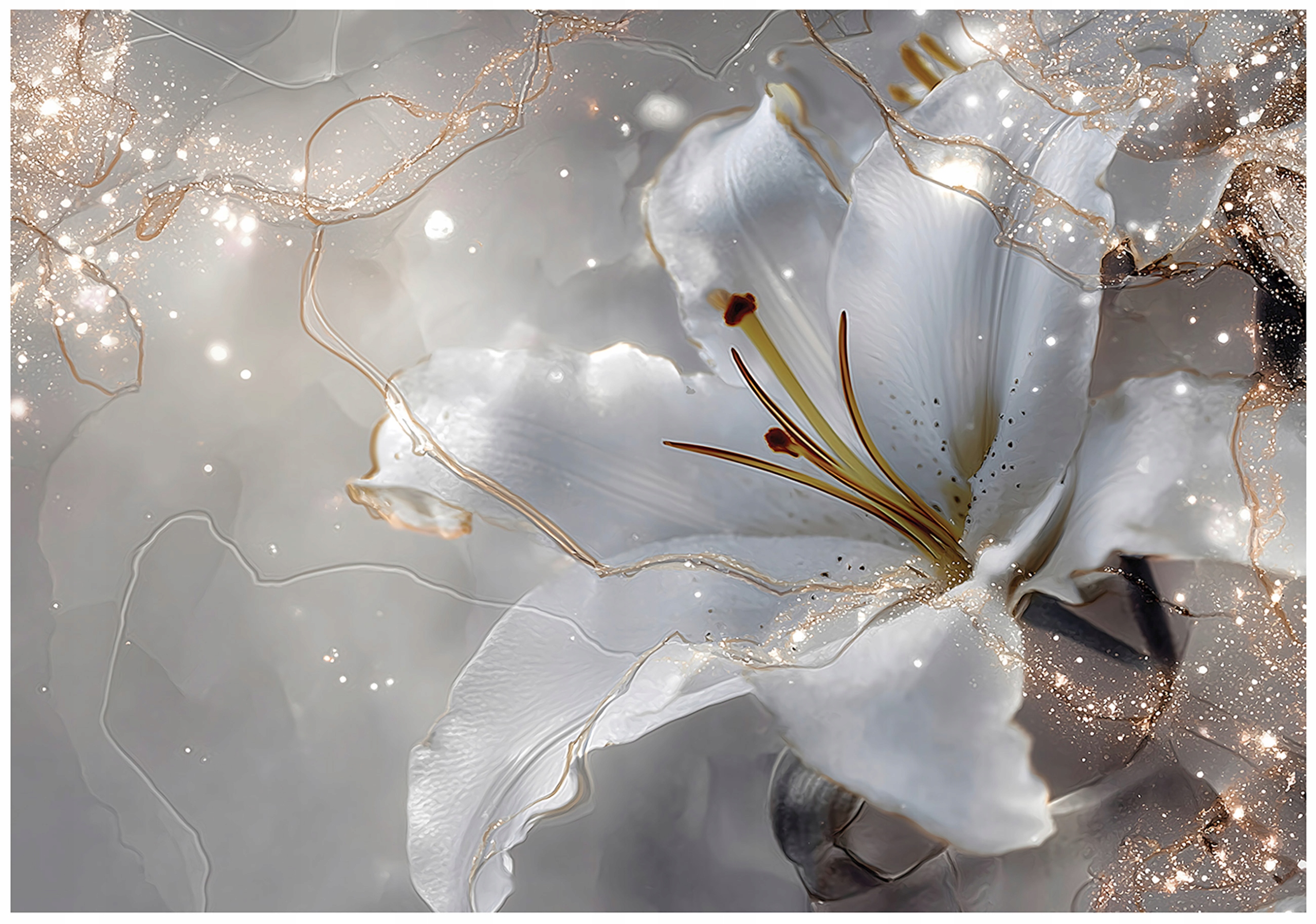 Fototapeta Kvety Lilie Abstrakcia Spálňa Obývacia Izba Tapeta Flizelina 350x250