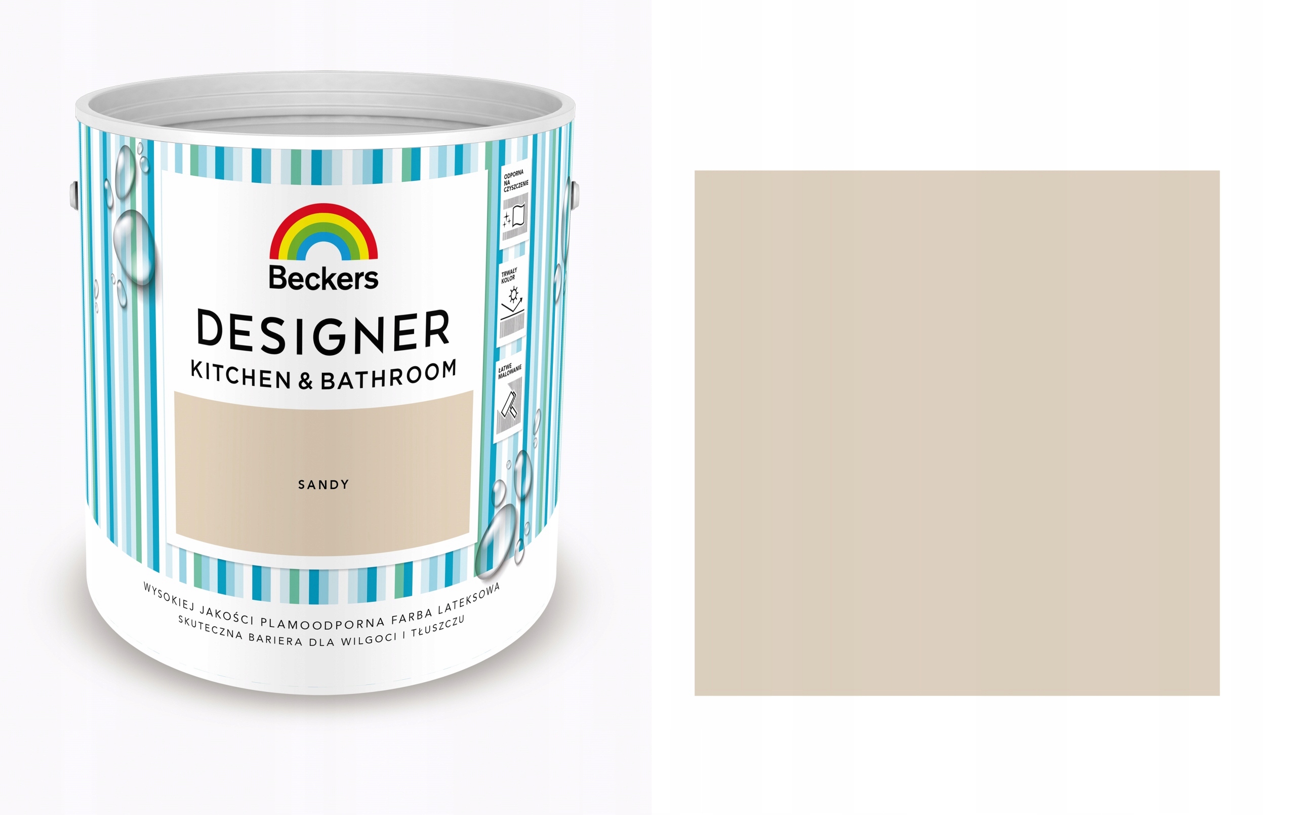 Beckers Designer Kitchen Bathroom Sandy 2,5L Barva Kuchyně, Koupelna