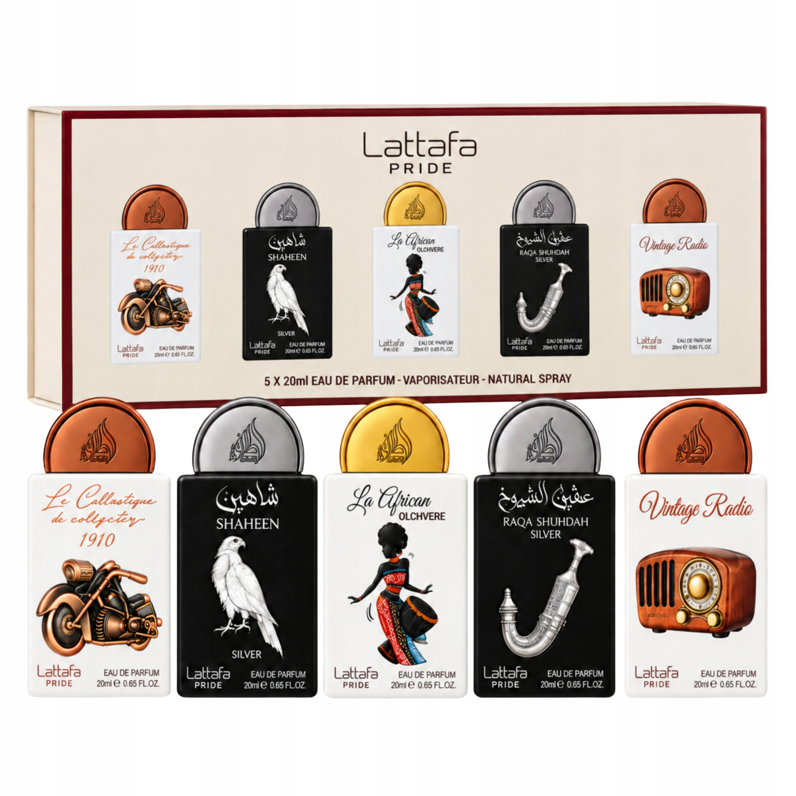Perfumy Arabskie Zestaw Prezentowy Edp Lattafa Pride No.05 Giftset 5x20ml