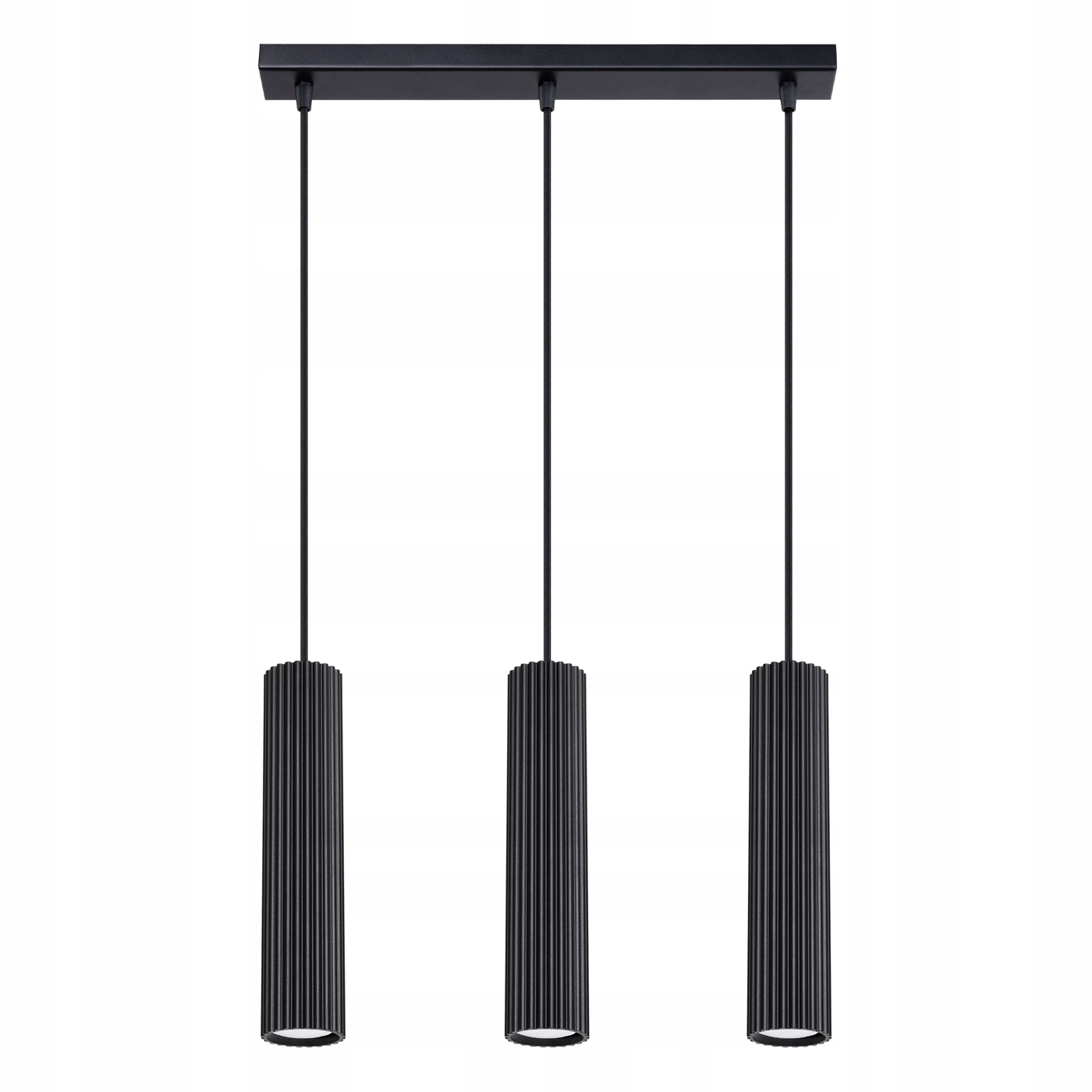 Závesná lampa Karbon 3L čierna