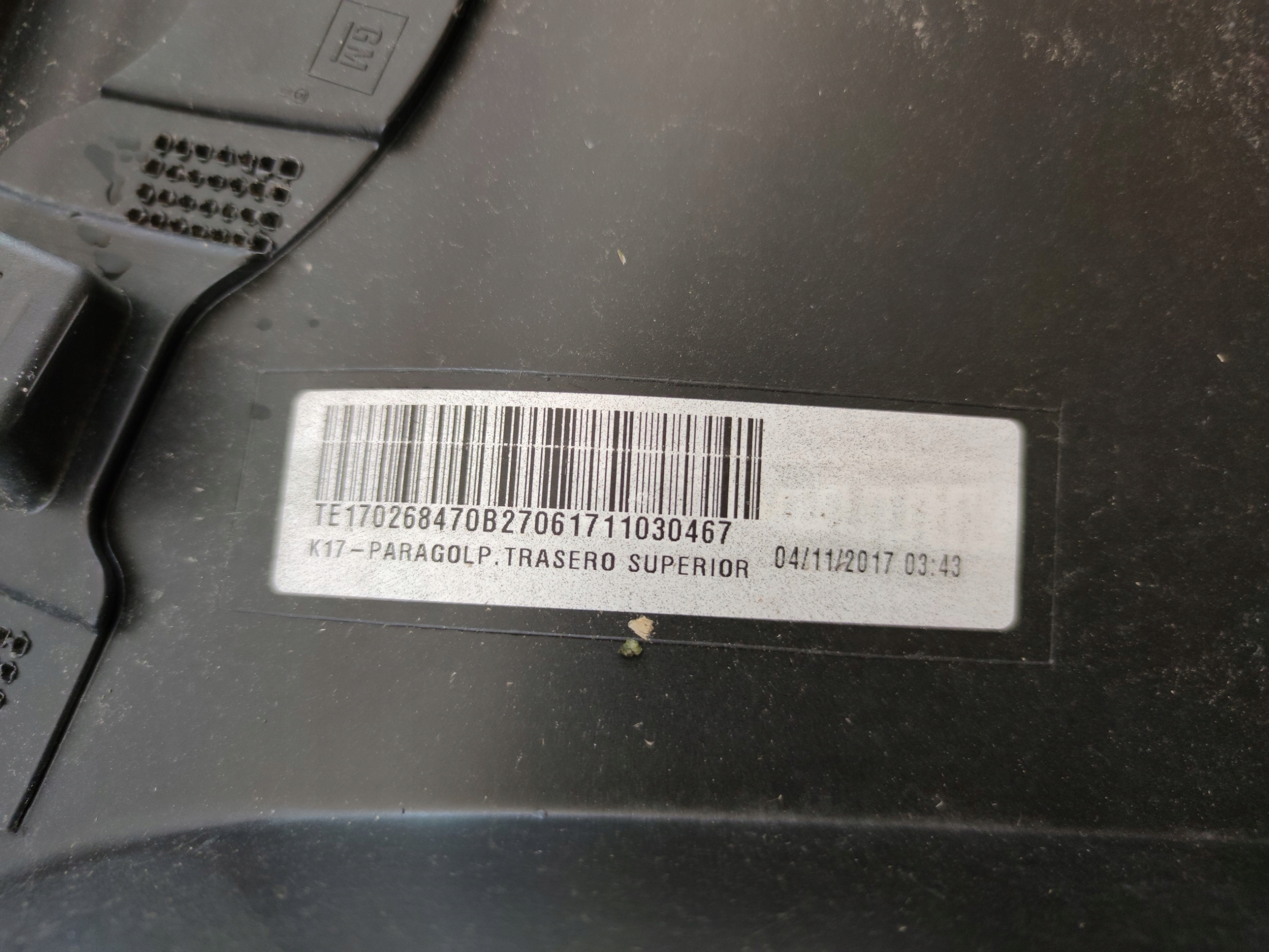 OPEL MOKKA X DER STOSSSTANGE HECK HINTEN OBEN ORIGINAL