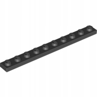 

Lego płytka 1x10 czarny 447726 4477