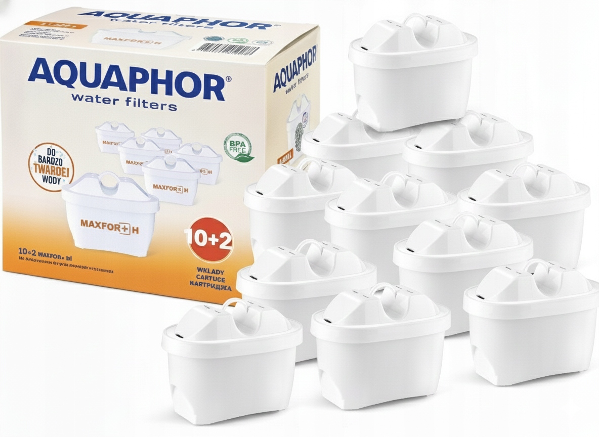 Wkład do dzbanka filtrujacy wodę Maxfor Plus H, kpl (10+2) 12 sztuk Maxfor+