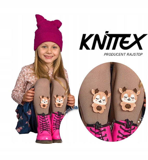 

Knittex rajstopy dziewczęce Elkie brąz 104-110