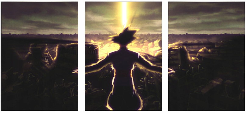 

3x Obraz Na Ścianę Black Goku 30x40