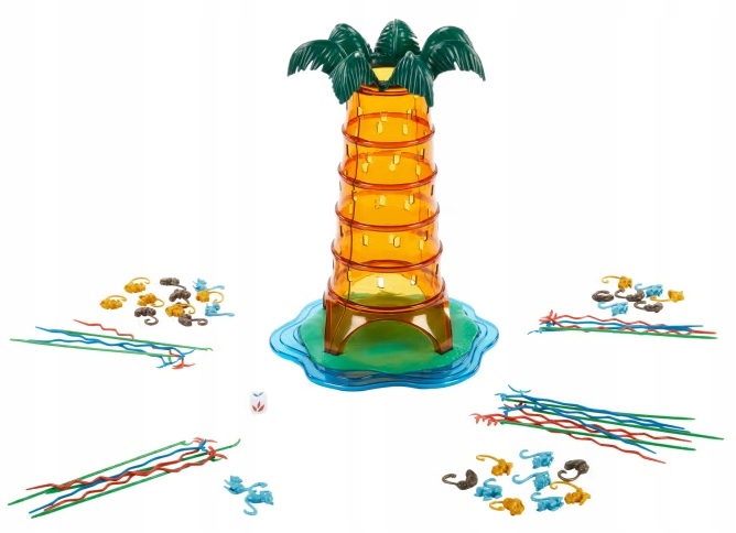 Spadające małpki Gra zręcznościowa Zabawa na drzewie rodzinna Mattel 8849