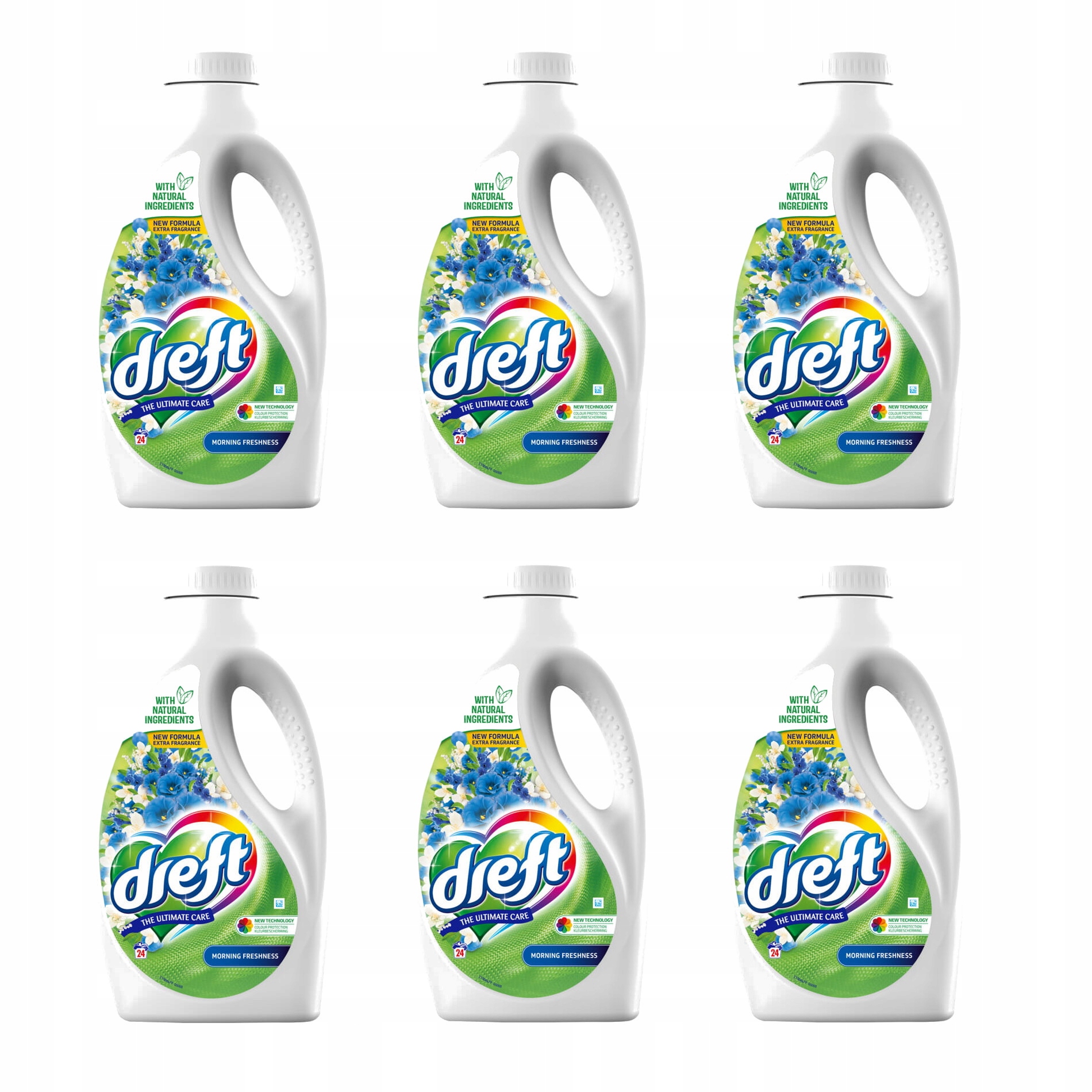 Levně Dreft Morning Freshness prací prostředek 24 pracích 6x 1,2L