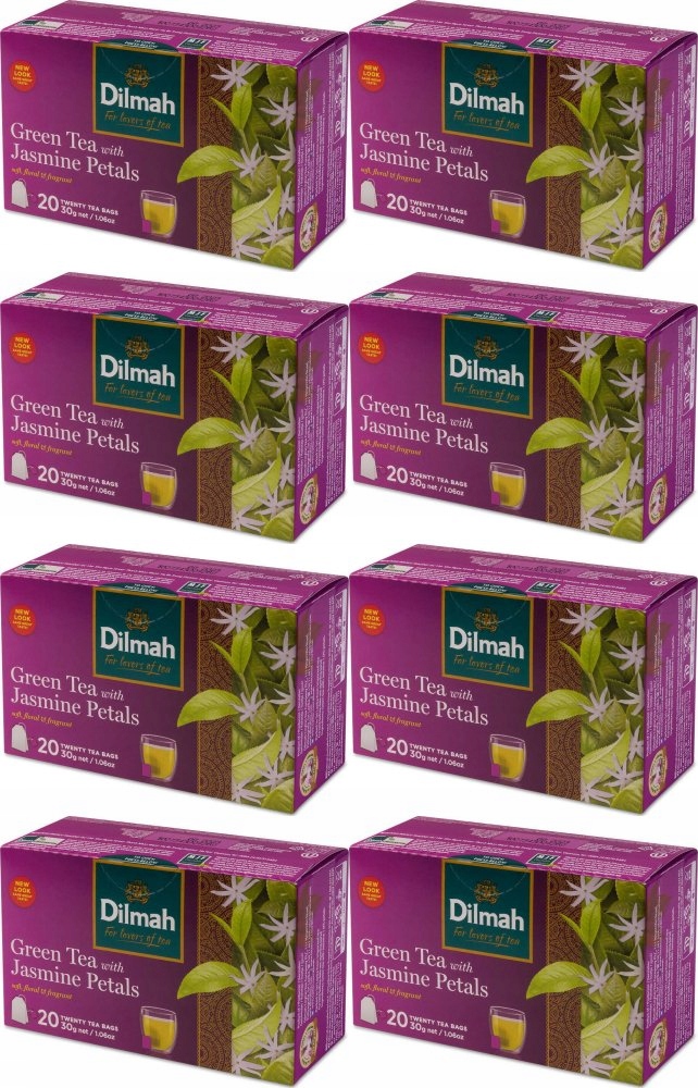 Herbata zielona Dilmah Green Tea Jasmine 20 szt x8