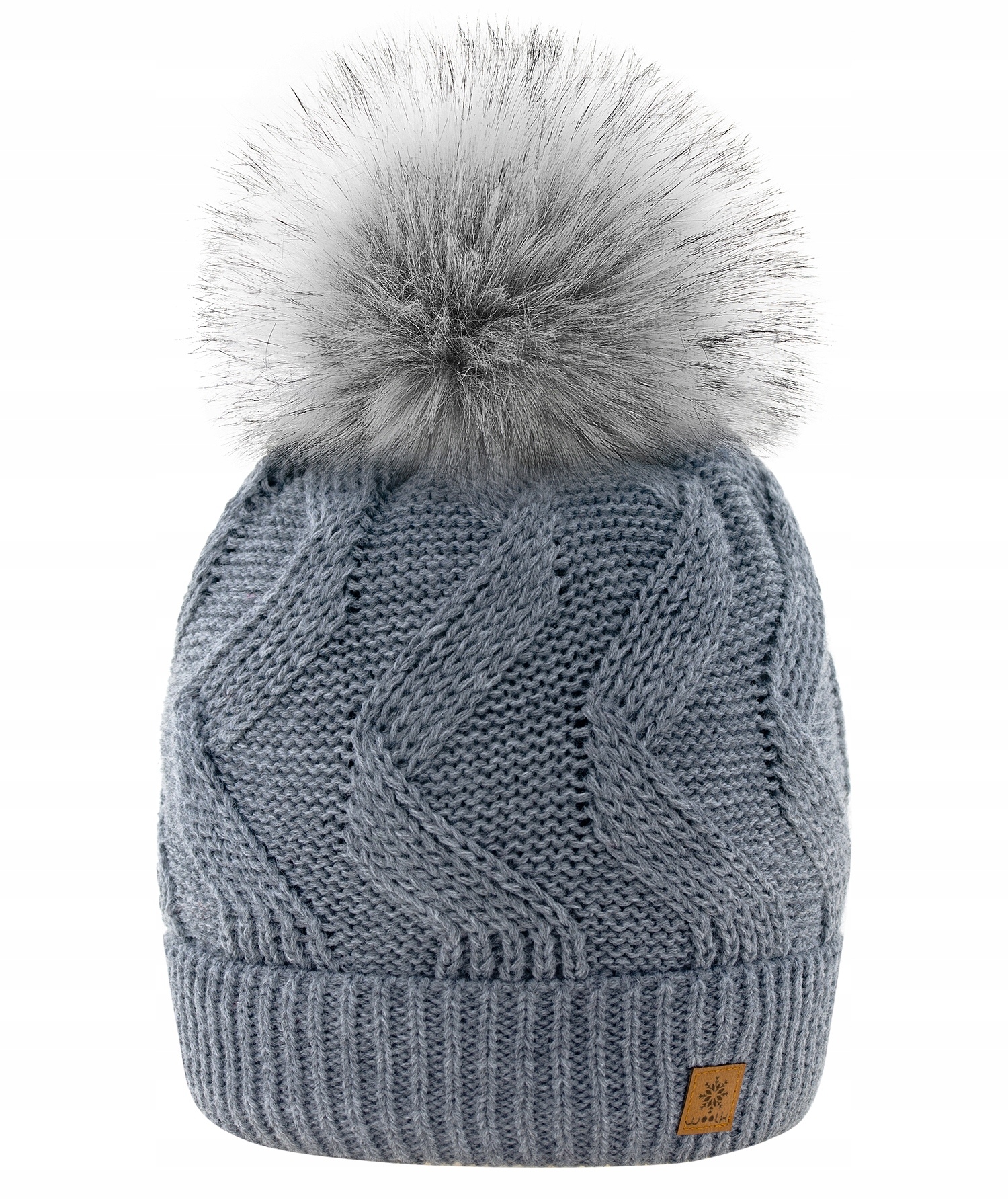 

Zimowa Czapka Ciepła pompon i polar Woolk Leila
